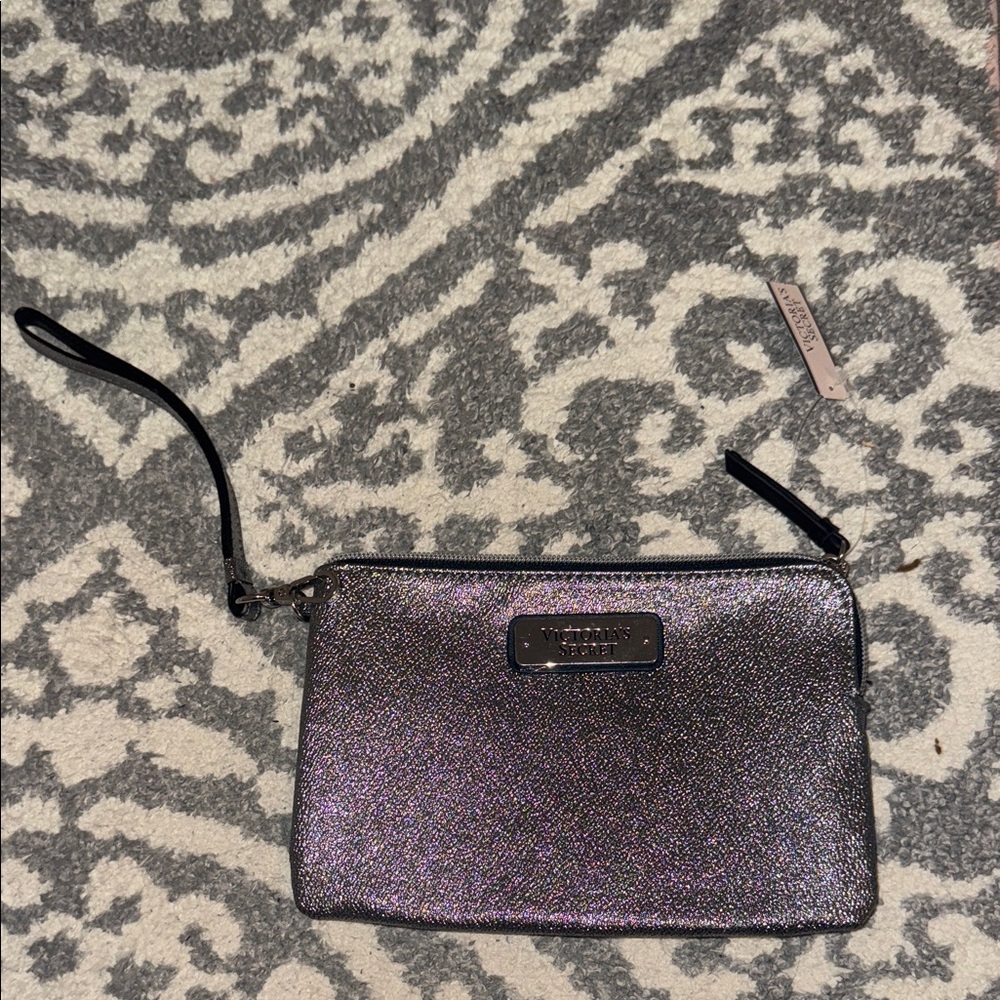 Victoria's Secret Iridescent Purple Wristlet Pouch